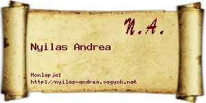 Nyilas Andrea névjegykártya